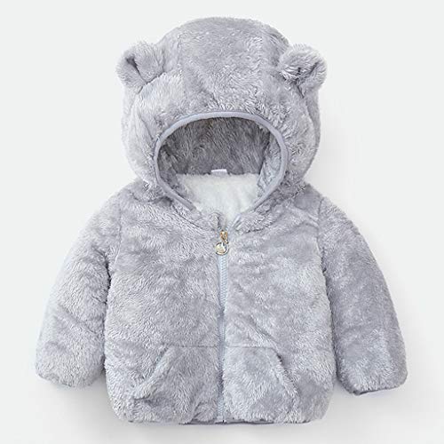 Printasaurus Girls Coat&Jacket 3-4 Years Toddler Kids Baby Gril Boy Cute Ear Zipper Solid Thick Hooded Coat Warm Outwear