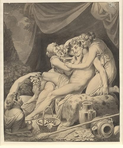 Art Mural Bacchus par CW Eckersberg, tableau graffiti moderne pour décoration 60x90