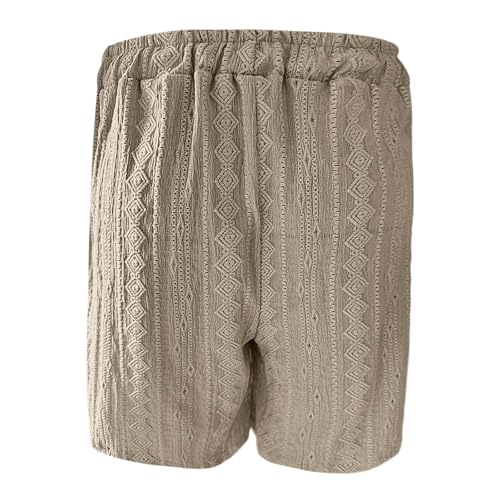 Mokaloha Shorts for Mens 2025 Pacificozy Cozy Texture Embroidered Logo Casual Stretch Elastic Waist Shorts with Pockets4