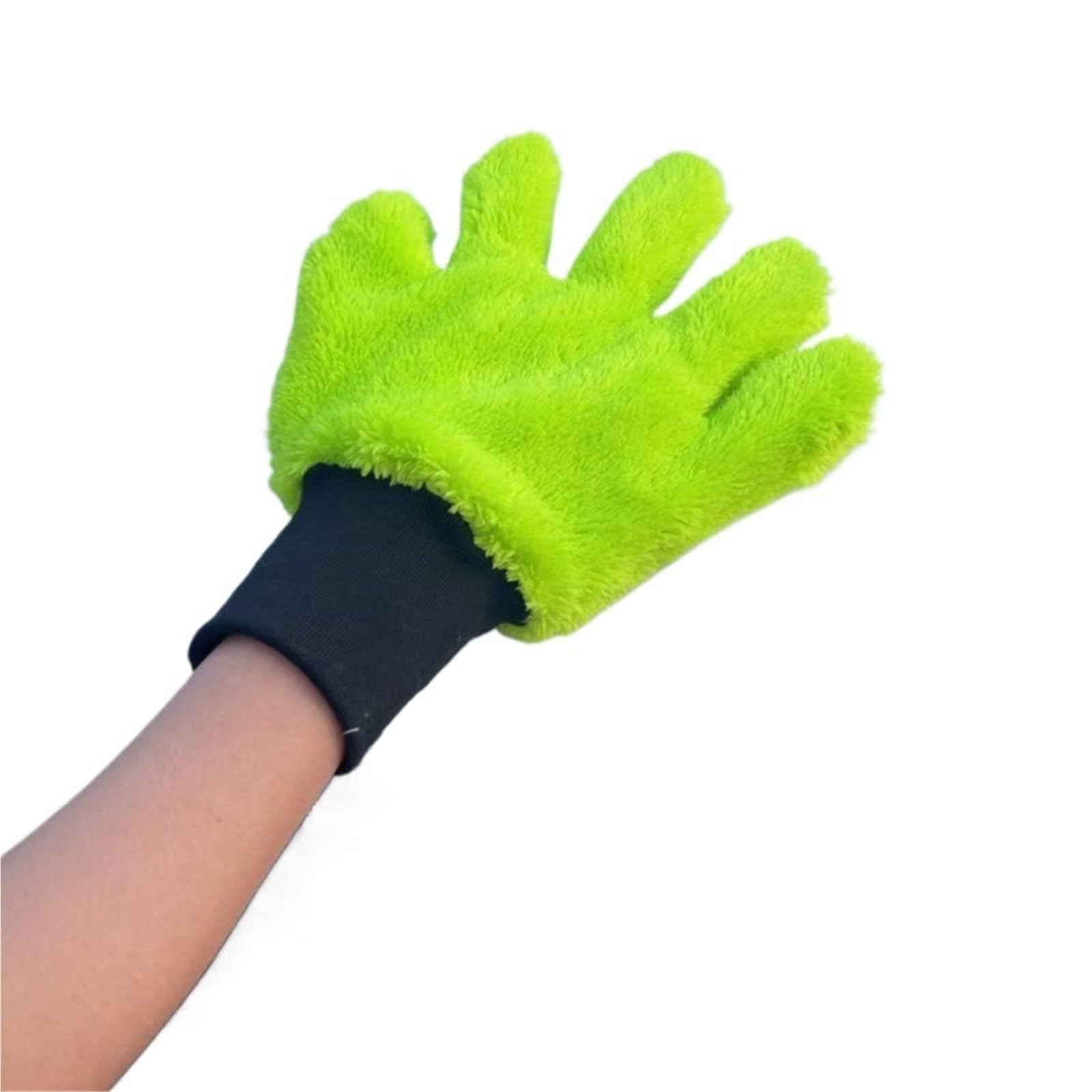 WEQYFDC Car Wash Mitt For Double Sided Plush Car Wash Gloves Scrubbing Foaming Cleaning Without Hurting Paint Five Finger Thickened