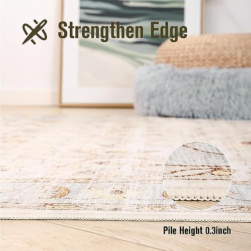 Carvapet Alfombras de Pasillo 90x150cm Alfombra Corredor Antideslizante Larga Alfombras de área Lavable Suave Microfibra Flores Alfombra Comedor Pasillo(Amarilla) - imagen 6