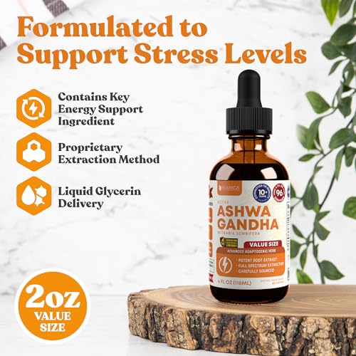 Rejuvica Health Active Ashwagandha - Advanced Liquid Supplement - Withania Somnifera Extract - Ashwagandha Roots Only - Naturally Occurring Withanolides - 48 Servings/2oz