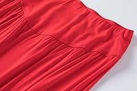 Vista 78 de Pantalones de algodón modal para mujer de AvaCostume, pantalones suaves para practicar yoga o deportes. Rojo vino