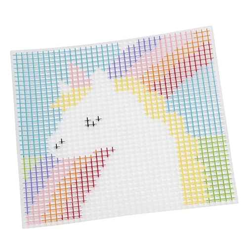 Image of Alex: Glow-in-The-Dark Needlepoint - Unicorn & Rainbow - DIY Kit, Learn to Needlepoint, All-in-1 Beginners Embroidery Kit, Includes Frame, Kids Age 7+