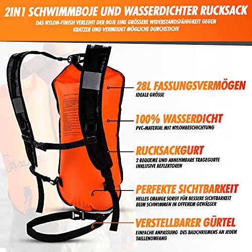 TAALOGA® 2-in-1 Swimming Buoy and Waterproof Backpack Dry Bag Open Water Swim Ideal for Open Water Swimming SUP Sailing Canoe Triathlon Training - Image 2