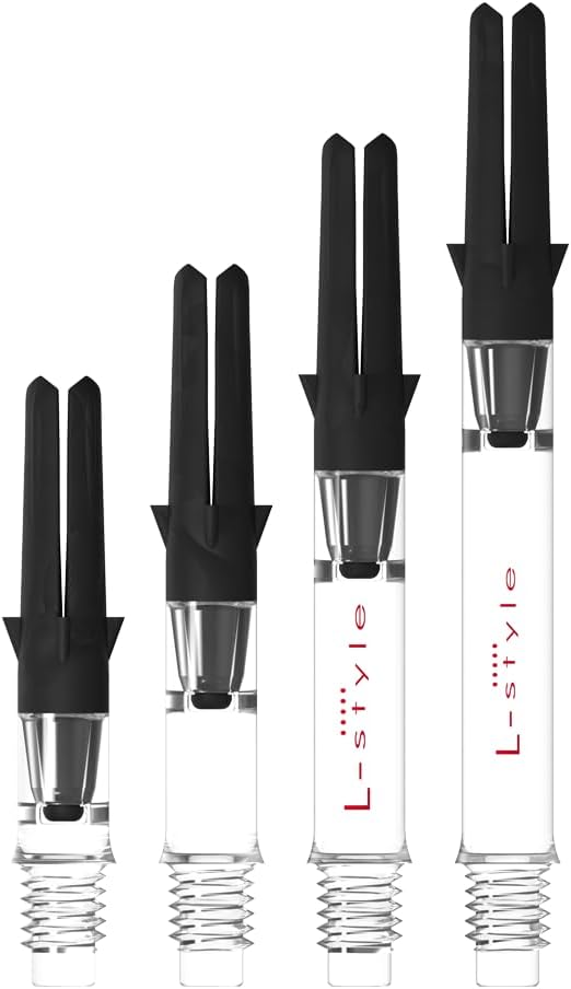 L-style Carbon Dart Shafts – Spinning – Short (190) – Clear