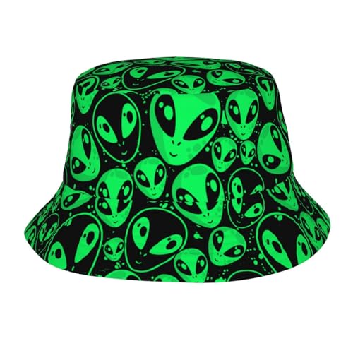 Image of Unisex Print Double-Side-Wear Reversible Bucket Hat