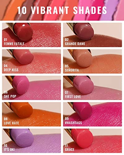 Oulac Apple Red Lipstick - Moisturizing Lip Stick Glossy Solid Shine Lip Gloss, Sheer Shine Juicy Finish, Lightweight And Hydrating Formula For Dry Lip Care, Vegan 2.2G/0.07Oz (01) #TOP5