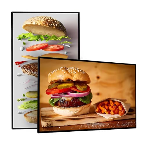 Image of 43 Inch Digital Signage Display, 4K UHD 1000 Nits Advertising Screen, Android 14.0 Wall Mount Digital Menu Board for Restaurants, Smart tv signage with 4GB RAM 64GB Storage, Smart Split Screen