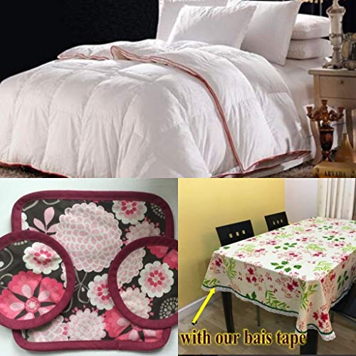 Vovolo Premium Quality 50Yards Crafts Maxi Piping Trim, 1/2" Inches Wide Single Fold Bias Tape, Welting Cord, Cotton Polyester Mixed For Sewing, Trimming, Upholstery (2-White) #TOP4