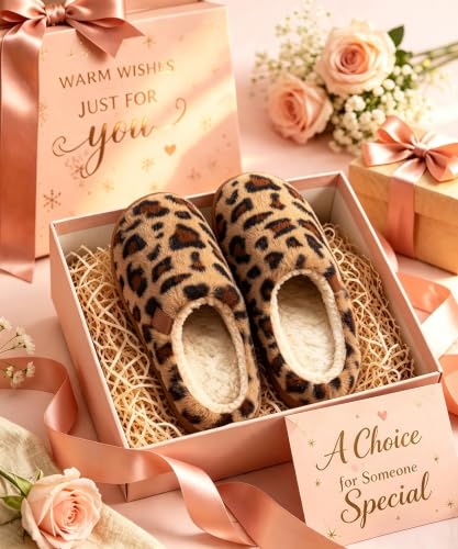 Image of Evshine Memory Foam Fuzzy Slippers for Women Curly Fleece House Shoes