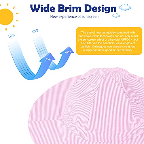Baby Sun Hat Toddler Baby Girl Hats UPF 50+ Summer Kids Beach Wide Brim Bucket Caps4