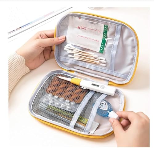 Pink First Aid Bag Empty, Empty First Aid Pouch, Mini Portable Medical Bag for Medical Kit Emergency Pill Organizer Box Camping Hiking Traveling Emergency Bag Sports and Outdoors - Image 5