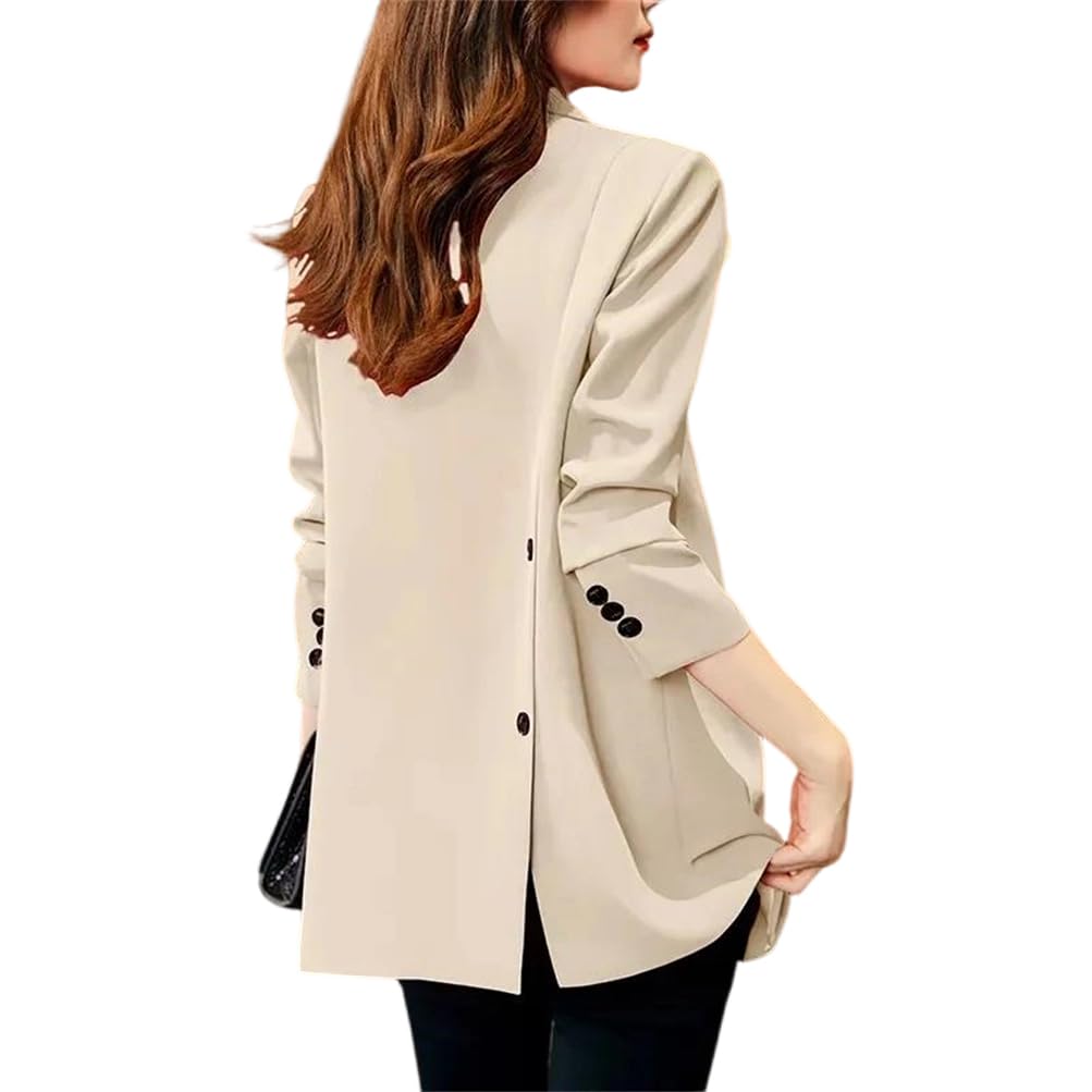 Casual Suit Jacket Women Clothing Spring Fall Double Breasted Office Lady Blazers Female Tops