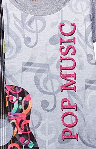 Image of Girl's Regular fit T-Shirt (ESOJG19MS06TOP Grey Melange 3-4 Years)