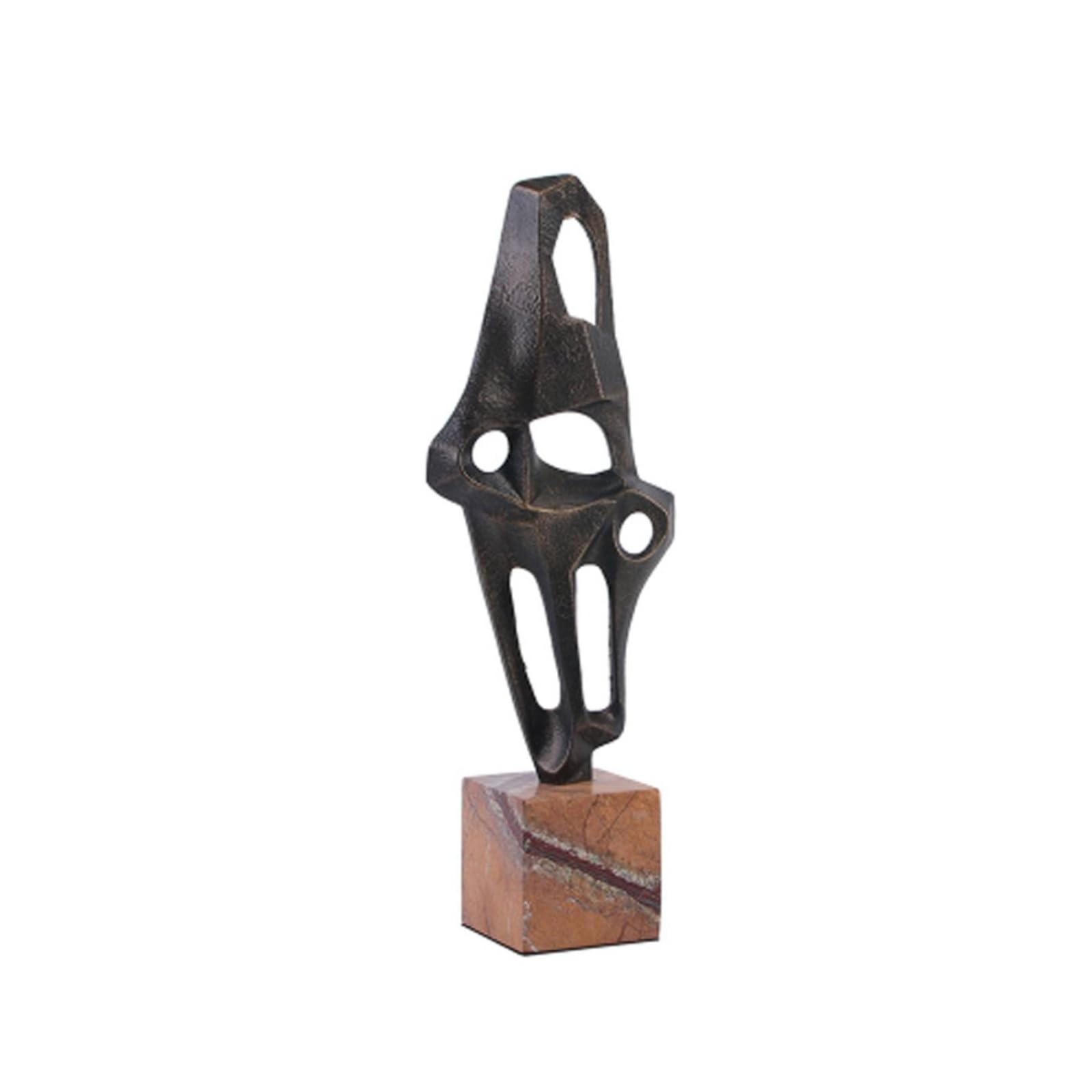 Escultura Conceptual Minimalista Escultura Mesa Geométrica Estatua corativa para Recibidor, Oficina, Bronce Antiguo Amarillo