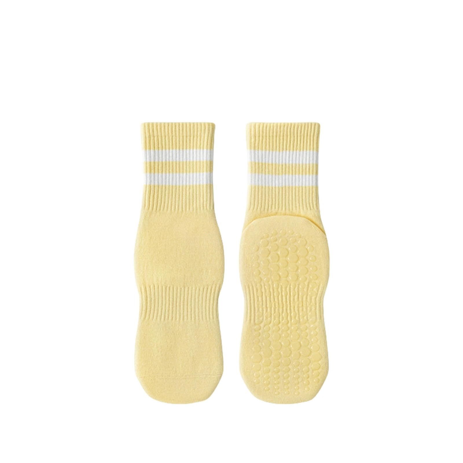 Socken Herren 2 Paare Antiskid -Yoga -socken, Grip Nicht Langen Für Pilates, Barre, Kriegsmittel, Kunstfitness, Tanz Frauen-gelb