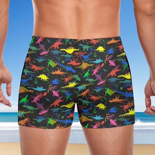 Boxer de bain homme dinosaures colorés séchage rapide - 3