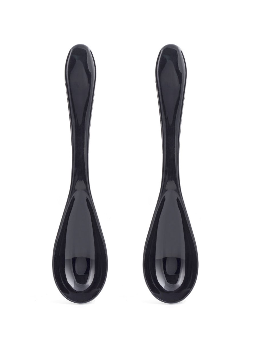 Kikkerland Clip Spoon (Set of 2), Black