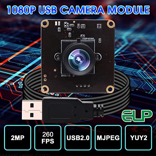 Module de caméra USB 260 fps 1080p avec objectif grand angle 100 degrés pour Linux - 3
