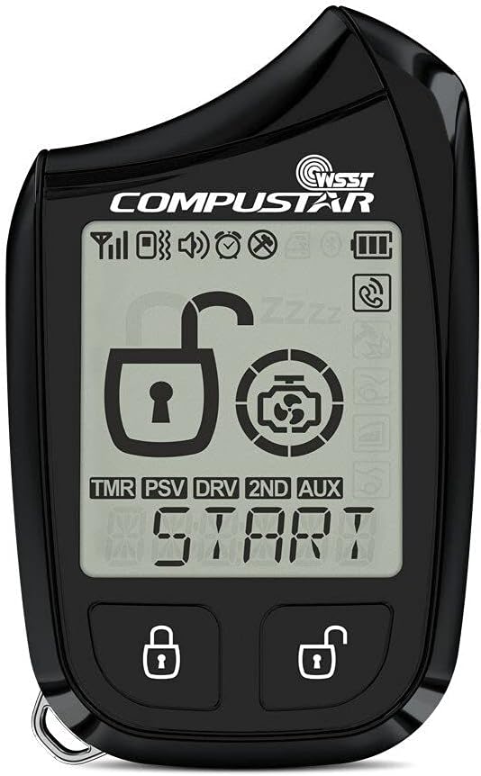 Compustar 2W901R-SS 5B 2-Way LCD, 1-Mile Remote