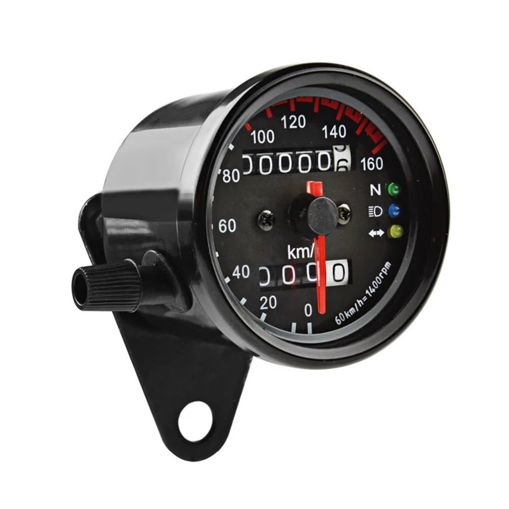 Motorcycle Digital Odo-Meter Universal Motorcycle Tachometer Odometer 12V Dual Speed Meter with LED Indicator