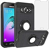 Asuwish Compatible with Samsung Galaxy J3 2016/J 3 V/J36V/Sky/Amp Prime Case Tempered Glass Screen...