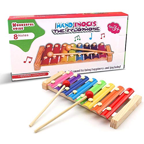 Preisvergleich Produktbild Xylophon für Kinder, GUNAI Holzspielzeug für Kinder, Musik-Glockenspiel, Percussion-Musikinstrument, beste Urlaub / Geburtstag, Geschenk für Kinder, 1-6 Jahre alt