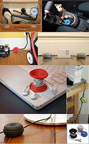 image for vinmax 5 Packs Tangle-Free Cable Turtle Organizer Case Earbuds Keeper 