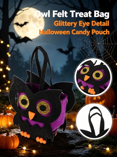 ChayWillow 6 Pcs Halloween Felt Treat Bags for Kids - image 4