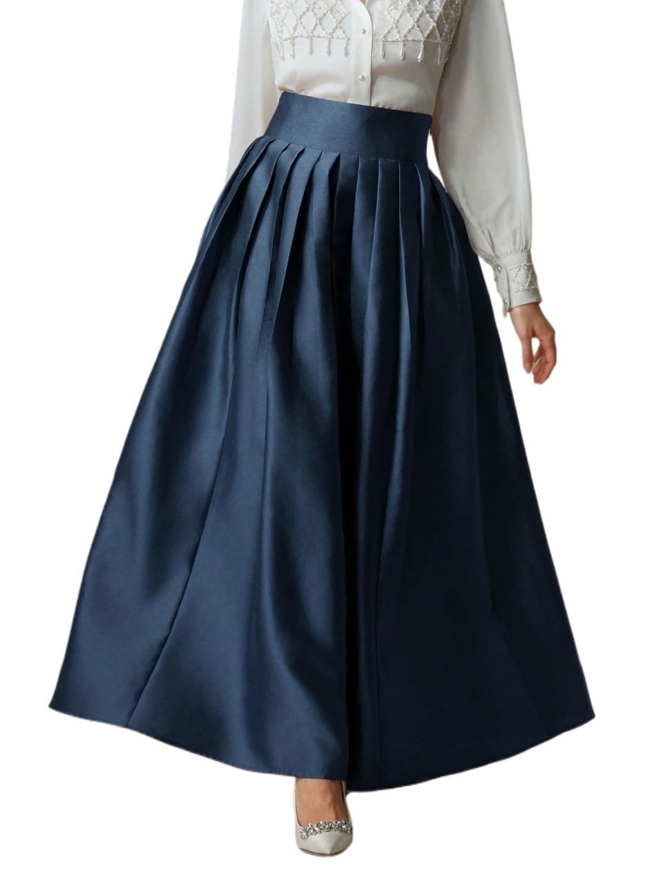 Womens Trendy Elegant Skirt Elegant High Waist Long Skirt