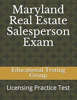 Paperback Maryland Real Estate Salesperson Exam: Licensing Practice Test Book