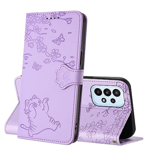 Netany Cover per Samsung Galaxy A52 4G/5G/A52S 5G, Flip Premium Pelle PU Libro Portafoglio Protettiva Custodia con Slot Scheda Supporto Stand Protezione Completa Cover per Samsung A52 (Violet)
