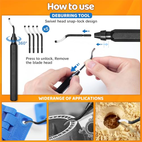50Pcs 3D Printer Tool Kit & Accessories for All FDM/SLA Printers, Includes Nozzle Cleaning Kit, Scraper, Deburring Tool, Files, Brushes - Complete Starter Kit with Case - Image 4