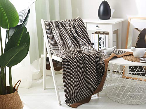 MSAI Manta de Punto de Aire Acondicionado, Manta de Viaje para sofá Cama, Funda de sofá, Manta de Tela para el hogar, antipilling portátil