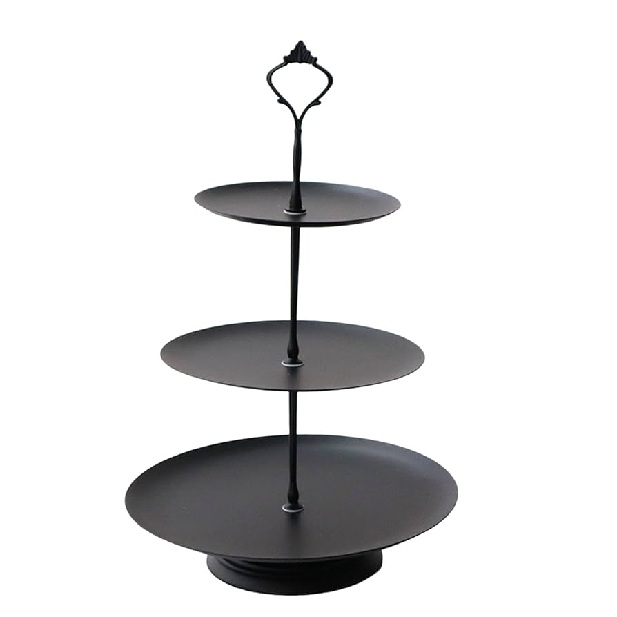 SAN& ティースタンド アフタヌーンティー ケーキスタンド ブラック 優雅なお茶時間に。SAN＆の折りたたみ式アフタヌーンスタンド｜IVORY