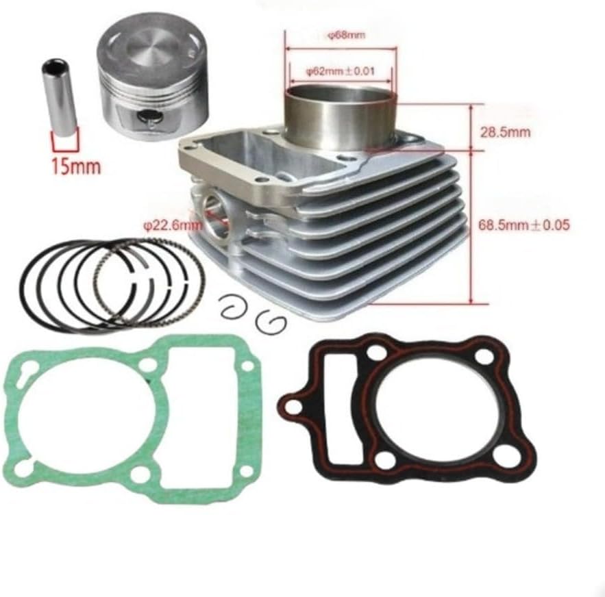 150cc CG150 62mm Engine Cylinder Piston Head Gasket Kit Compatible with 150cc CG150 ATV Motorcycle Accessories