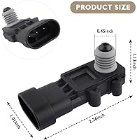 Vista 2 de Sensor de presión del tanque de combustible, sensor de presión de combustible compatible con Chevy, GMC, Cadillac, Buick, Pontiac Avalanche