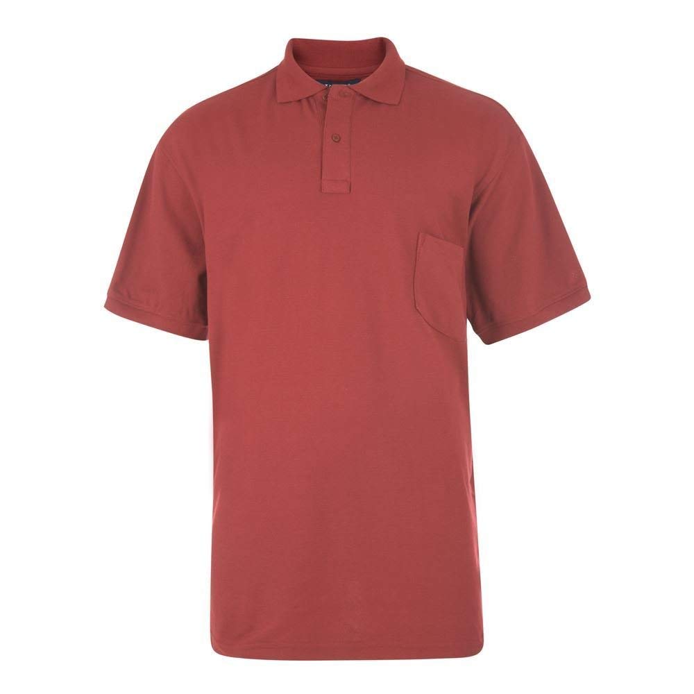 Kam Poly Cotton Soft Fabric Plain Basic Polo Shirt in 8 Colors, Size 2XL to 8XL Wine