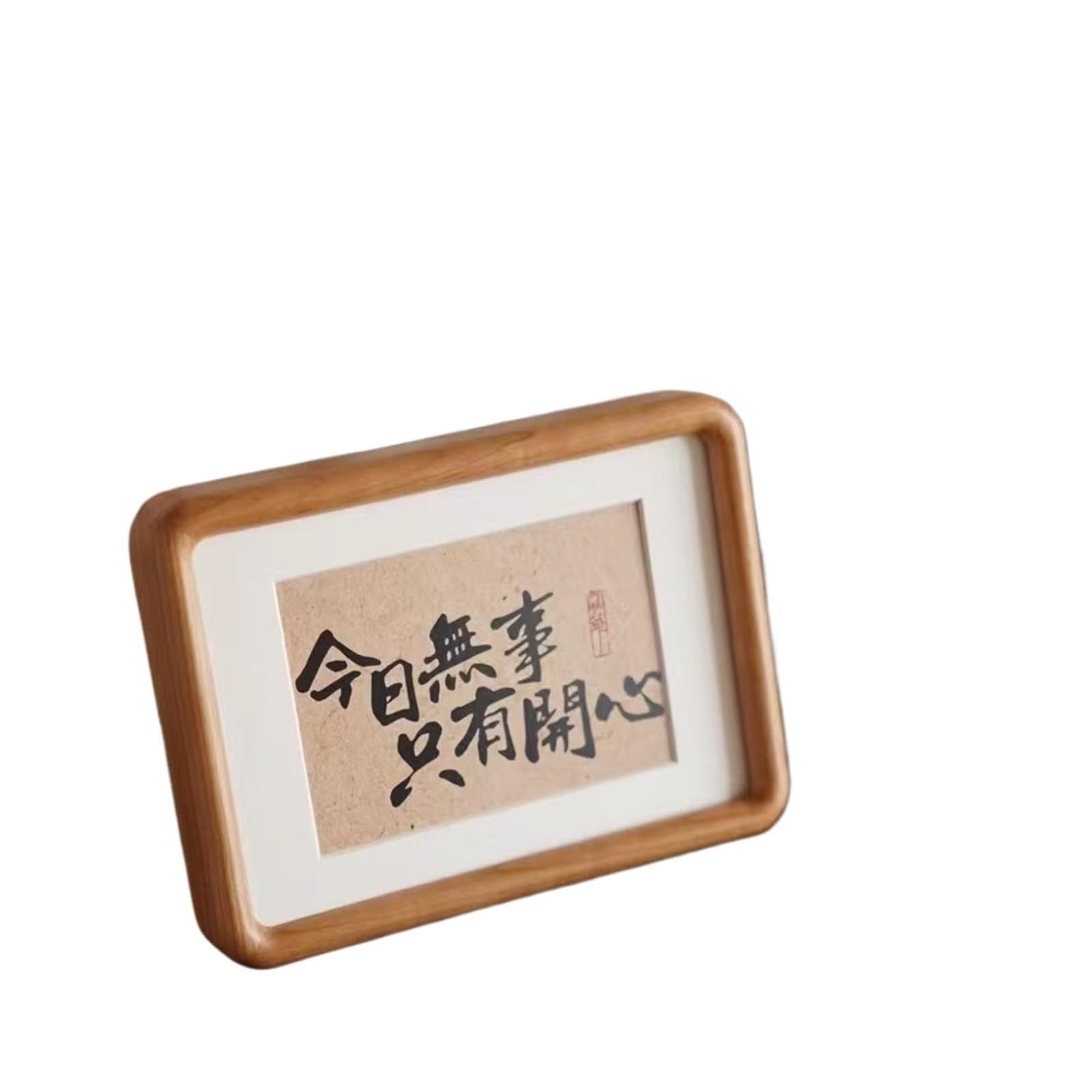 Bilderrahmen Fotorahmen Massivholz Abgerundete Dekorative Tischplatte Display Holz Bild Kunstwerk Halter Wohnkultur(Color 4,10.2x15.2cm)