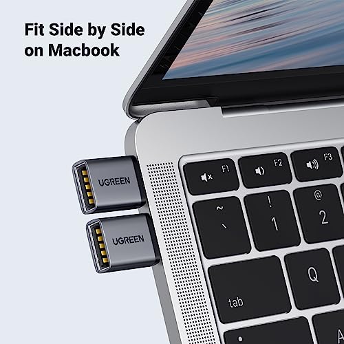 UGREEN USB C to USB Adapter 10Gbps, 2 Pack Type A Female to Type C Male Adaptor Aluminum OTG Cable Compatible with iPhone 17/16 Pro Max MacBook Air iPad Galaxy S24, Thunderbolt 4/3 Devices Dark Gray - Image 2