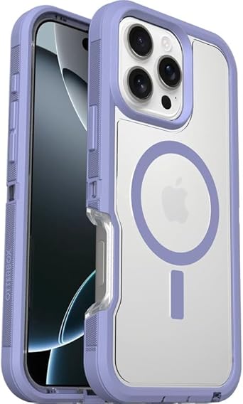 OtterBox iPhone 16 Pro Max (Only) - Defender Series XT Case for MagSafe - Denver Dusk Purple - Screenless - Lanyard Attachment - Microbial Defense Protection - Retail Packaging
