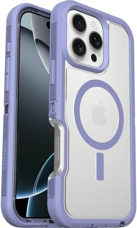 OtterBox iPhone 16 Pro Max (Only) - Defender Series XT Case for MagSafe - Denver Dusk Purple - Screenless - Lanyard Attachment - Microbial Defense Protection - Retail Packaging