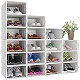AHORRO DE ESPACIO- Cada caja se puede configurar por separado. Las cajas de zapatos también se pueden apilar una encima de la otra para ahorrar espacio.