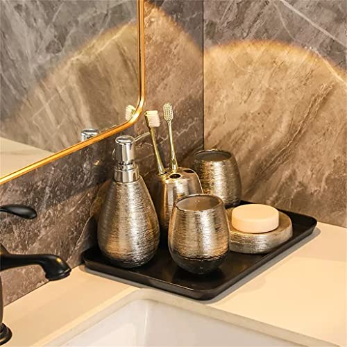 Juego de accesorios de baño cerámica retro para ordenar el lavabo 6