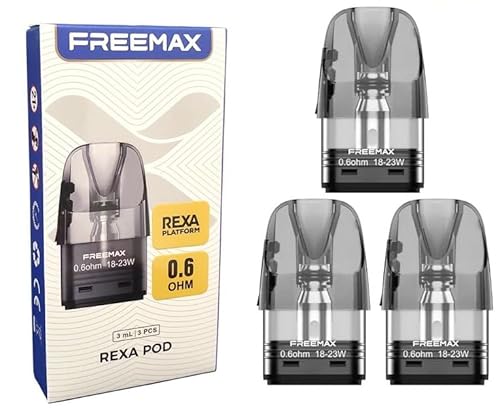 【オフィスエッジステッカー付き】FreeMax Rexa Pod カートリッジ 3個入り Rexa S/Rexa SQ/Rexa Pro/Rexa Nano/Rexa Lite/Rexa Smart 0.4Ω 0.6Ω 0.8Ω 1.0Ω 1.2Ω ポット