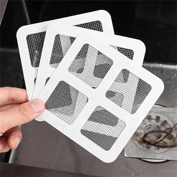 Brush Sink Stopper (20 Pcs) Disposable Shower Cover Hair Catcher Shower Drain Mesh Stickers, Bathroom, Laundry, Bathtub, Kitchen Sower Drain Floor Sinks Dusting Wand for Sugar (Silver)