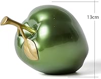 Vista 7 de Apple Decor Estatua moderna de escultura artística de frutas figura de poliresina verde 7.0 pulgadas