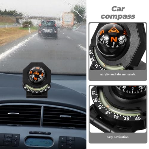 Brújula Bola para Auto con Base Adhesiva y Luz Nocturna miniatura 5