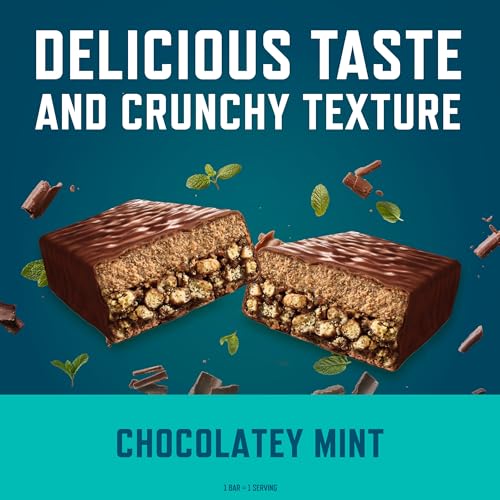 Image of CLIF BUILDERS Protein Bar- Chocolate Mint Flavor - 20g Plant Based Protein - Gluten Free - Non-GMO - Low Glycemic - No Artificial Sweeteners - 2.4 oz.